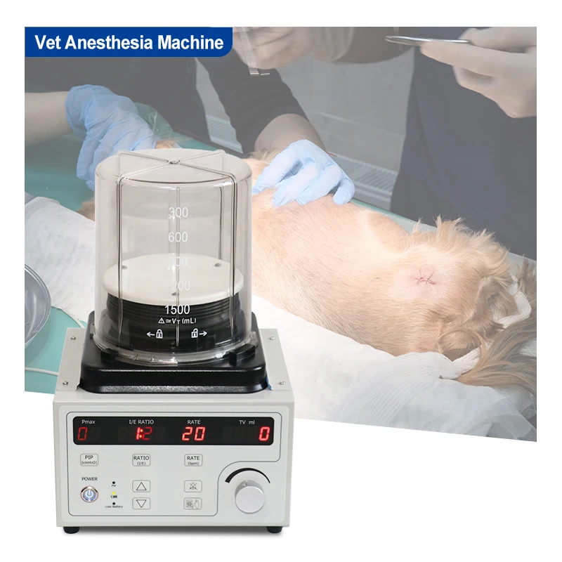 OliveVet Trolley Pet Anesthesia Ventilator Multi-Function Mobile Vet Anesthesia Equipment