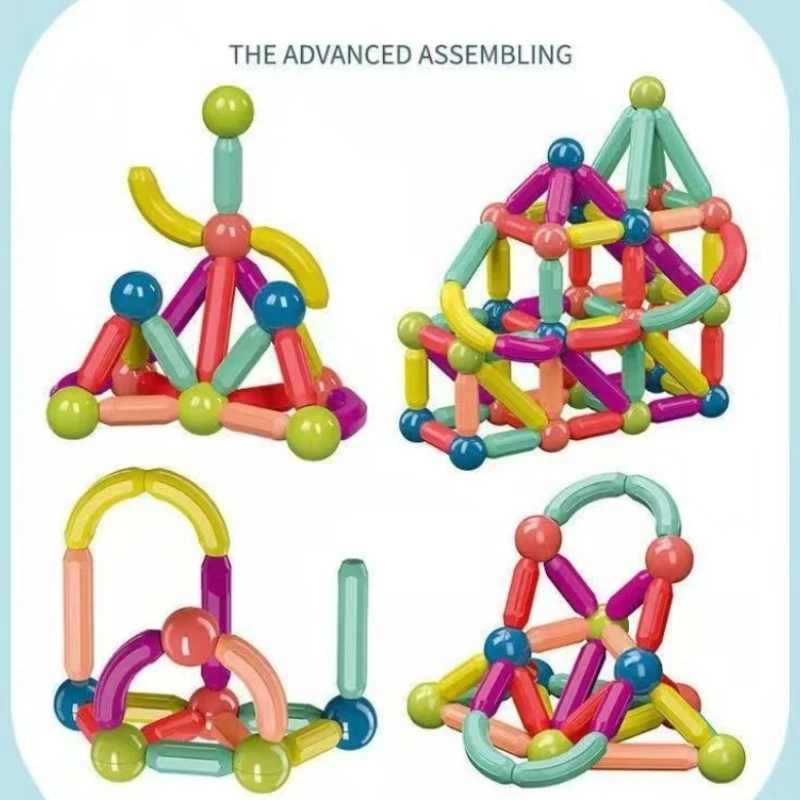 

Детские магнитные строительные палочки, развивающая игрушка для малышей, тренировка рукоятки, развитие мелкой моторики, раннее обучение, игра