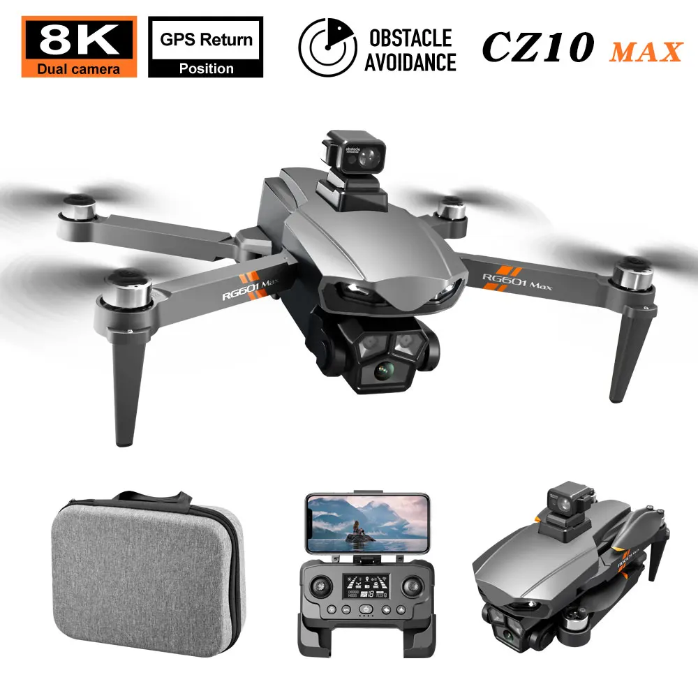 

Мини 8K Дрон RC Квадрокоптер Вертолет 3-осевой GPS Профессиональный FPV Дрон с камерой 4k HD Аэрофотосъемка Предотвращение препятствий