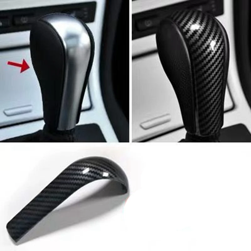 Newcarbon Fiber Shift Handle Cover For-BMW 5 Series E60 X3 E83 6 Series E63 X5 E53