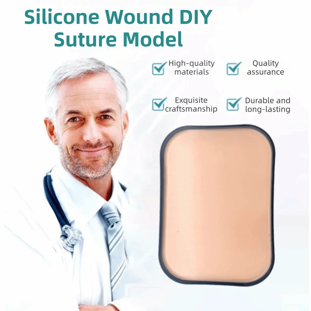 

Reusable Upgrade Suture Exercise Pad Hard To Rip DIY Perfect Suture Suture Pad Soft Teaching Model Human Traumatic Skin Model