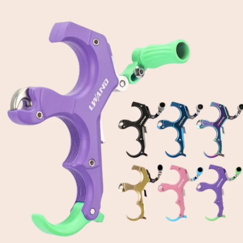 

Aluminum/Copper Compound Bow Release 3/4Finger Adjustable Thumb Release Caliper Trigger Release Archery Hunting