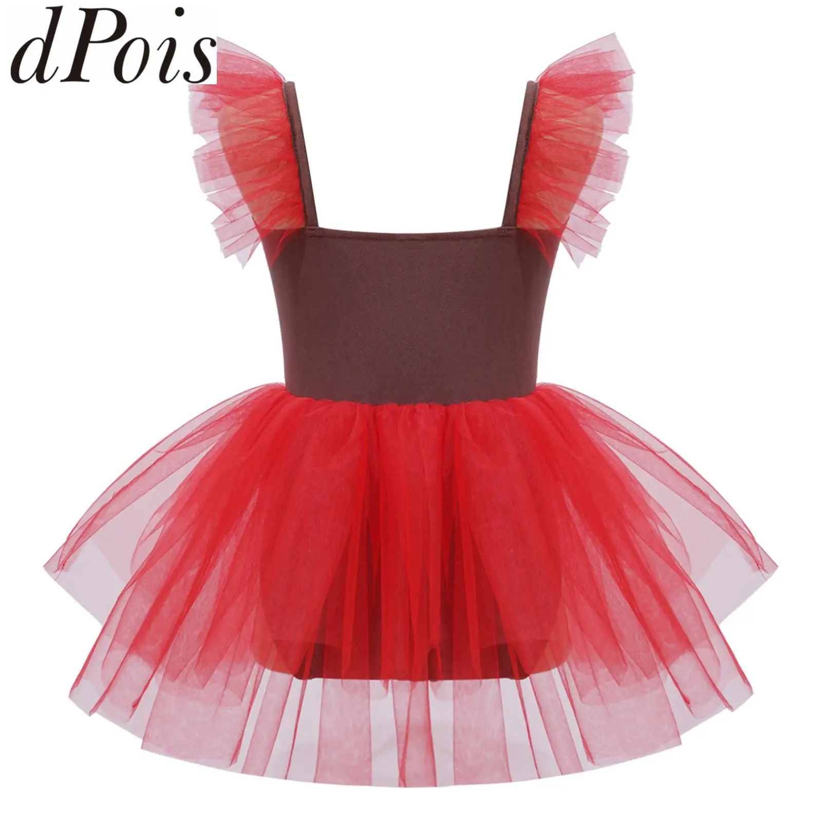 Strój dla dziewczynek na Boże Narodzenie: Piernikowy Ludzik, Elf Świąteczny, Śnieżny Król Śniegu, Sukienka Tutu do Baletu, Łyżwiarstwa Figurowego