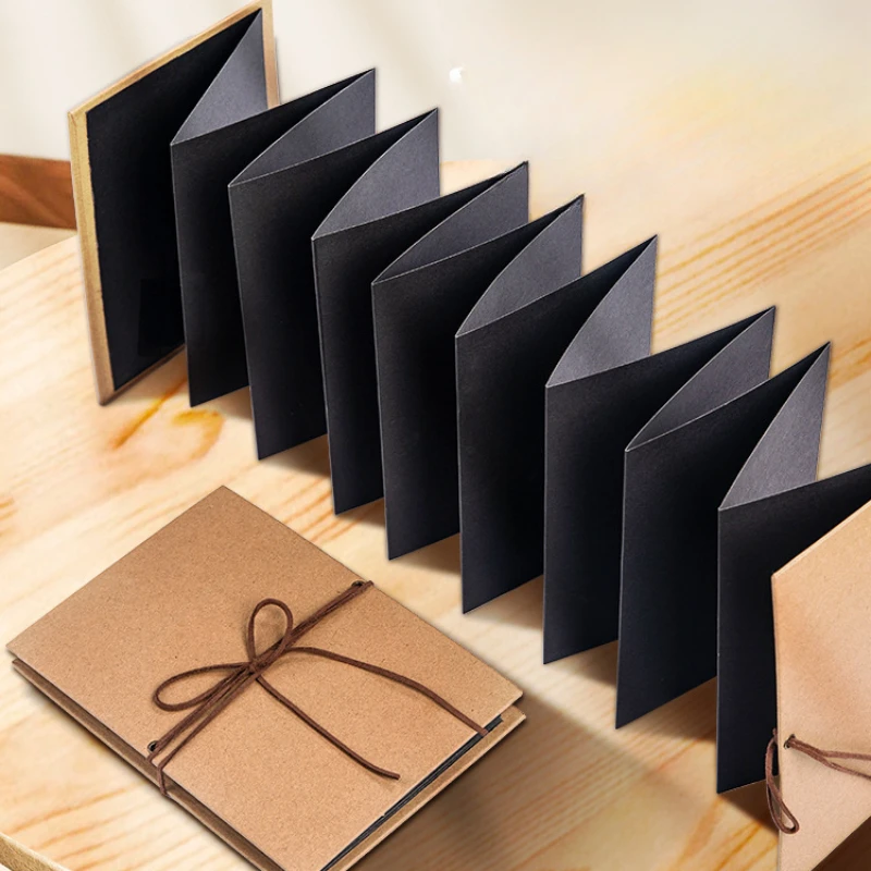 Organ Folded Notebook DIY Vintage Blank Growth Commemorative Booklet Memories Travel Album Handmade Creative Record Book