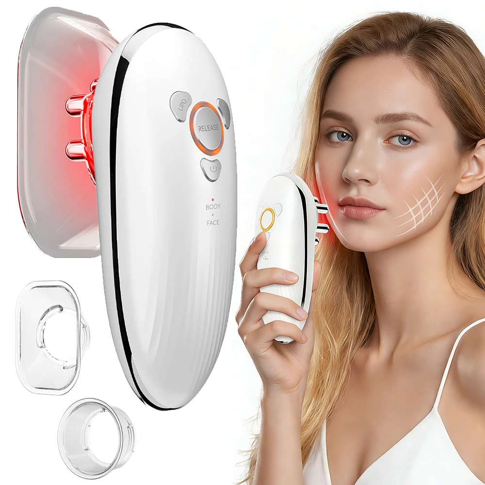 

Массажер для лица и тела 3 в 1 с красной светотерапией, для коррекции фигуры, удаления целлюлита, подтяжки кожи живота, рук, ног и талии