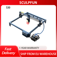SCULPFUN S30 5W Laser Engraver Cutter, 410x400mm, Automatic Air-assist, 32-bit Motherboard, Replaceable Lens
