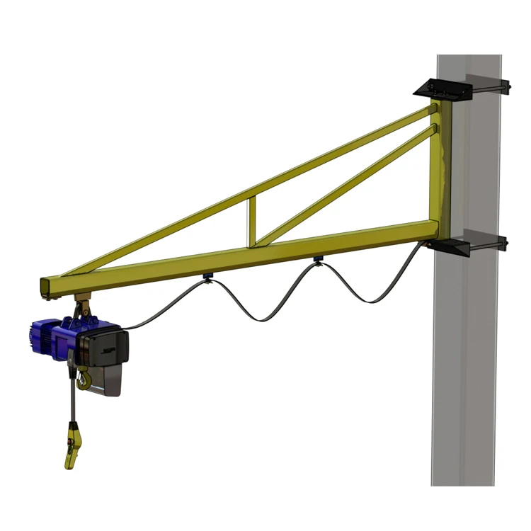 Light Duty 180 Degree Rotating 500kg Wall Bracket Crane Manual Type Gear Bearing Engine Pump Motor Core Components for Loading