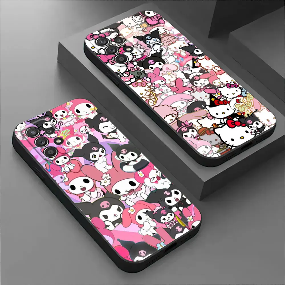 

My Melody Kuromi Hello Kitty For Samsung Galaxy A55 Case A54 A52S A53 A51 A34 A35 A33 A32 A50 A72 A71 A30 A7 A9 Case Soft Cover