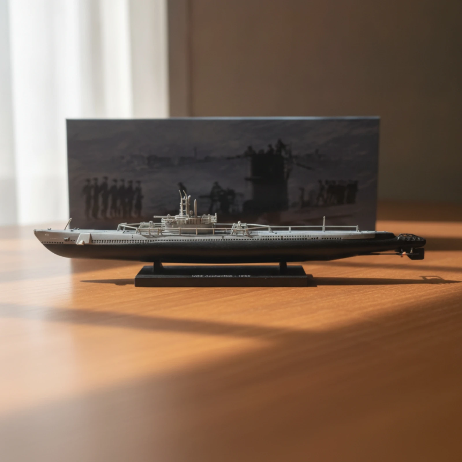 Undersea Vessel Model with Display Base Style Tabletop Undersea Vessel Model Miniature Premium for Collectors, Shelf, Desk view 4