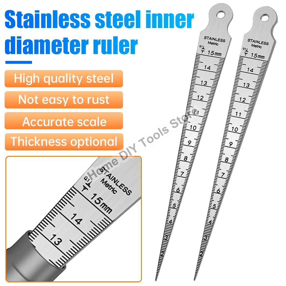 

1-15mm Wedge feeler Gap Hole Taper Gauge Stainless Steel Ruler Welding Inspection Taper Gauge Metric Imperial Measure Tool