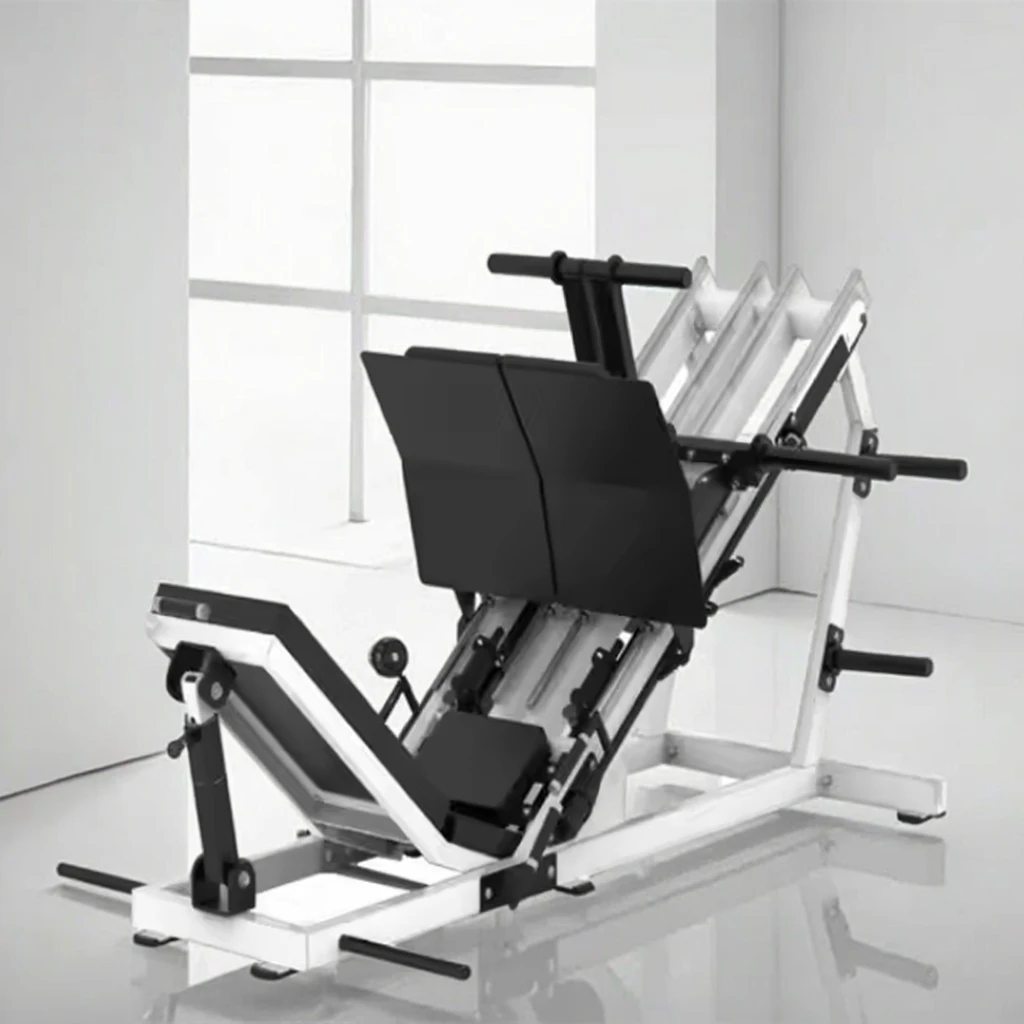 اللياقة البدنية الجانب الساق الصحافة هاك القرفصاء التجارية 45 درجة آلة شقة محملة اللياقة البدنية دبوس تحميل الصالة الرياضية الساق الصحافة