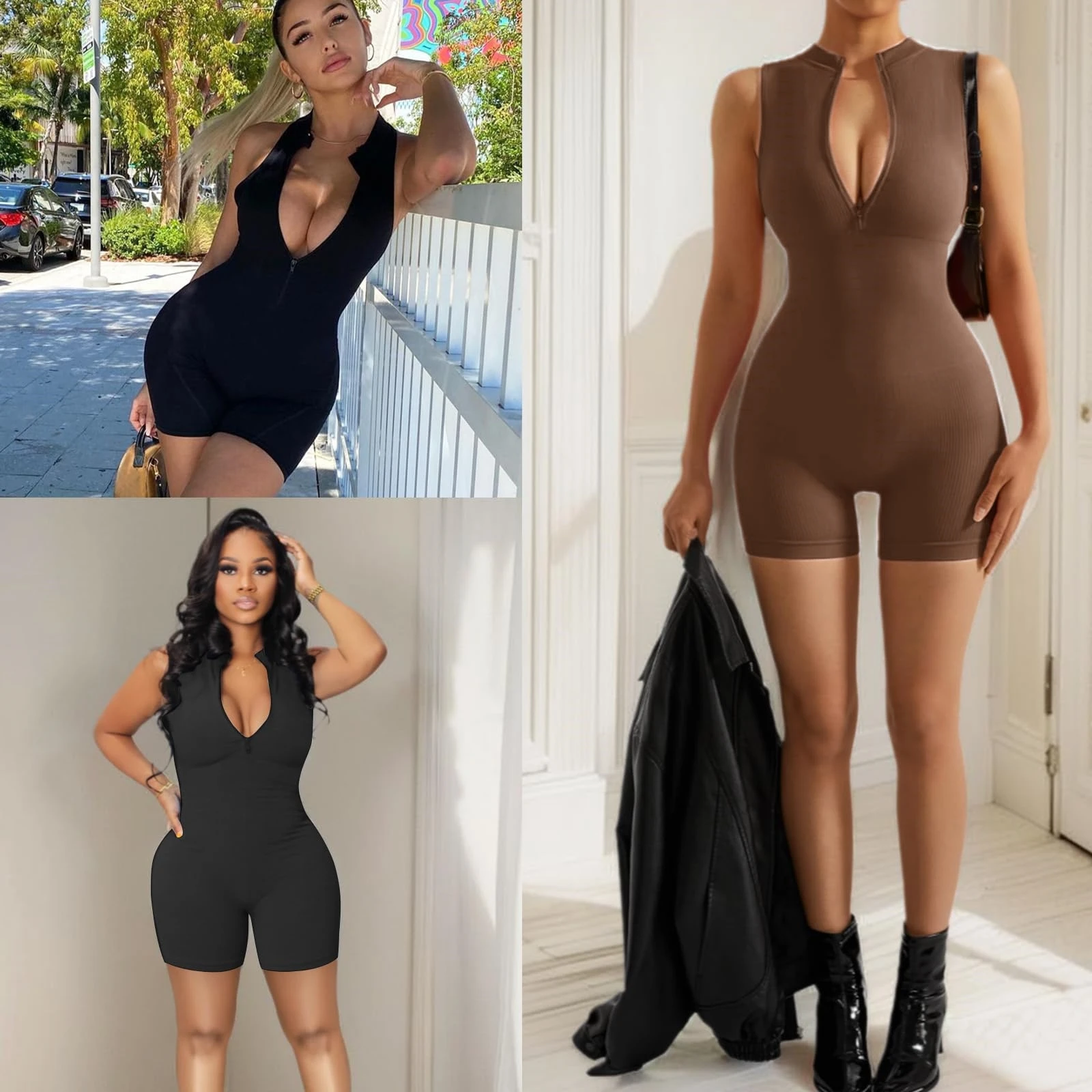 

New High-intensity Sports Back Yoga Jumpsuit with Zipper, Naked Feeling, Tight Fitting Jumpsuit, No Need To Wear Underwear