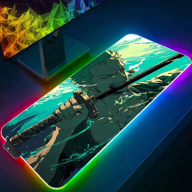 Gaming setup with Zoro RGB mouse pad