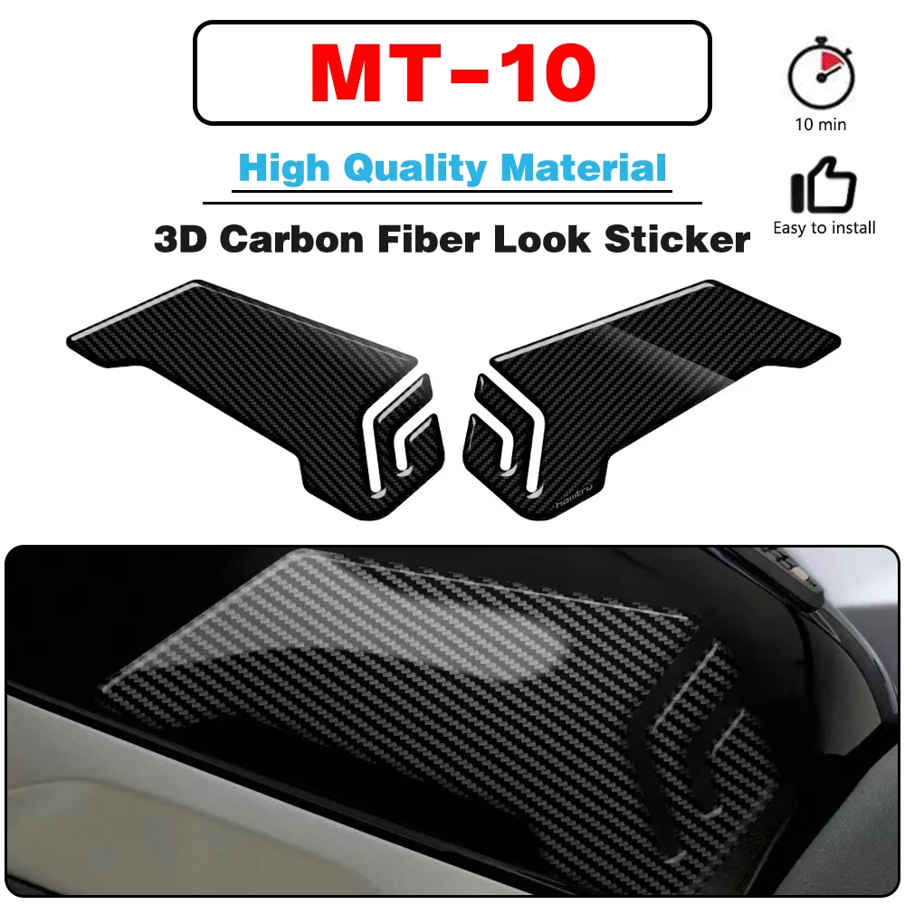 

For YAMAHA MT-10 2016 2017 2018 2019 2020 Motorcycle Side Fuel Tank Pad Knee Grip Protection Sticker Carbon-look