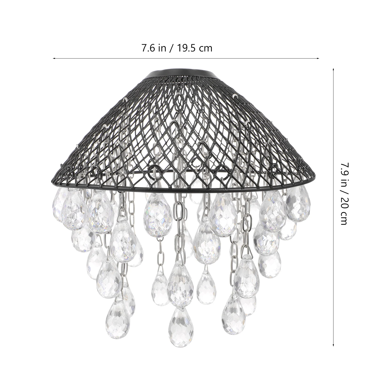 

Pendant Lamp Shade Decorative Hanging Metal Cover Replacement Crystal Chandelier Large Light Shade Easy Install