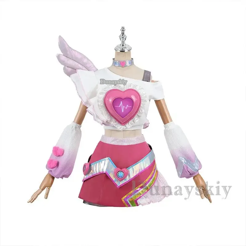 2025 yiyiLuxanna Crownguard Lovestruck LOL Día de San Valentín Nueva Piel Lux Mujeres Cosplay Peluca de Disfraz Halloween