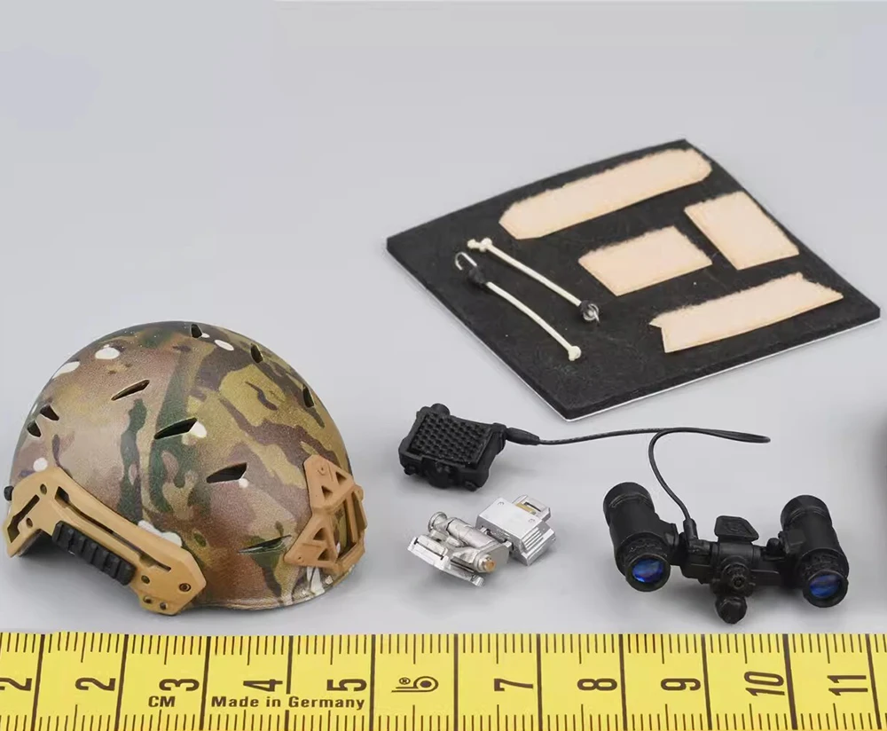 1/6 Easy&Simple ES 26054C CBRN Army Soldier Combat Control Team Operator Military Helmet with Night Vision Set Fit 12