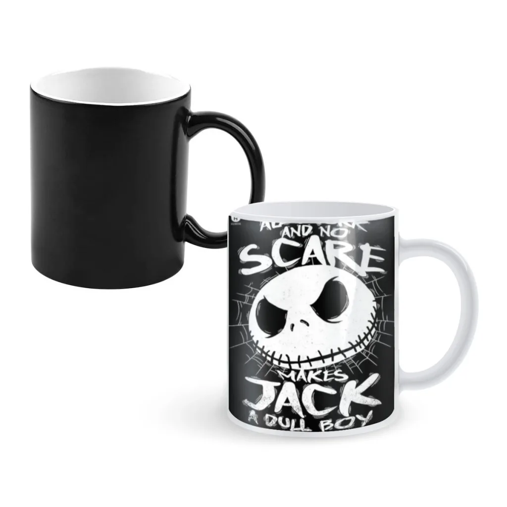 

Jack Face Heat Sensitive Color Changing Mug 11OZ Ceramic Coffee Cup Magic Cup Heat