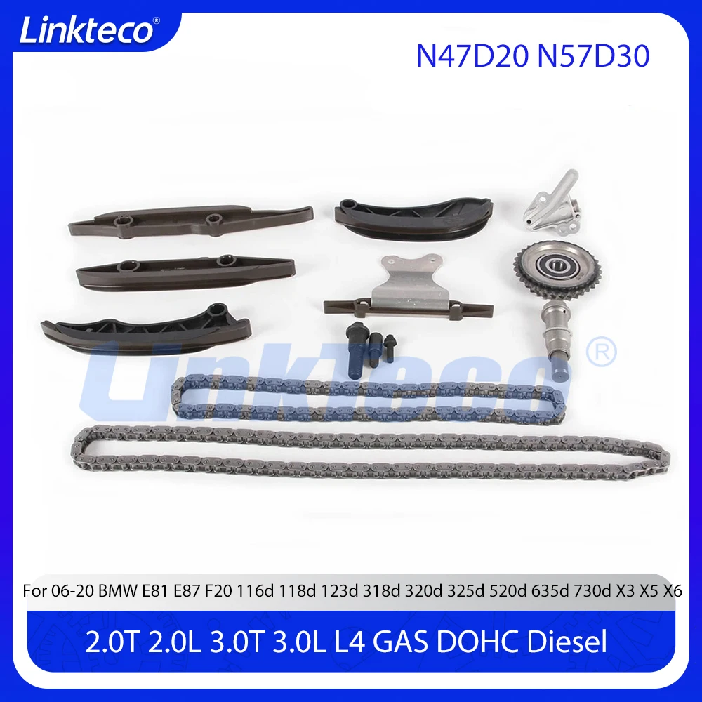 

Engine Timing Chain Kit Fit 2.0 3.0 T L Diesel N47D20 N57D30 For 06-20 BMW E81 E87 F20 116d 118d 123d 318d 2.0T 2.0L 3.0T 3.0L
