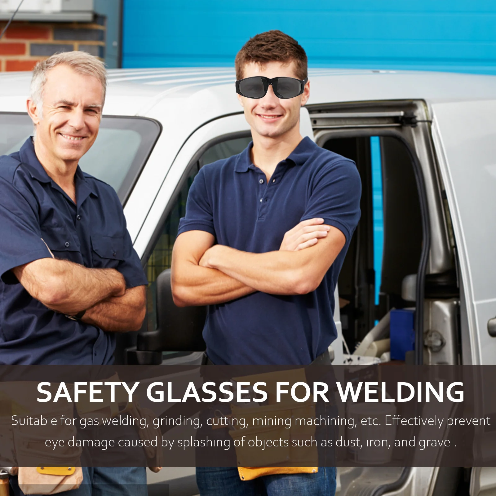 6 paar veiligheidslasbrillen veiligheidsbril oogbeschermer buigbare tempels comfortabele stevige grip voor het snijden van lassen