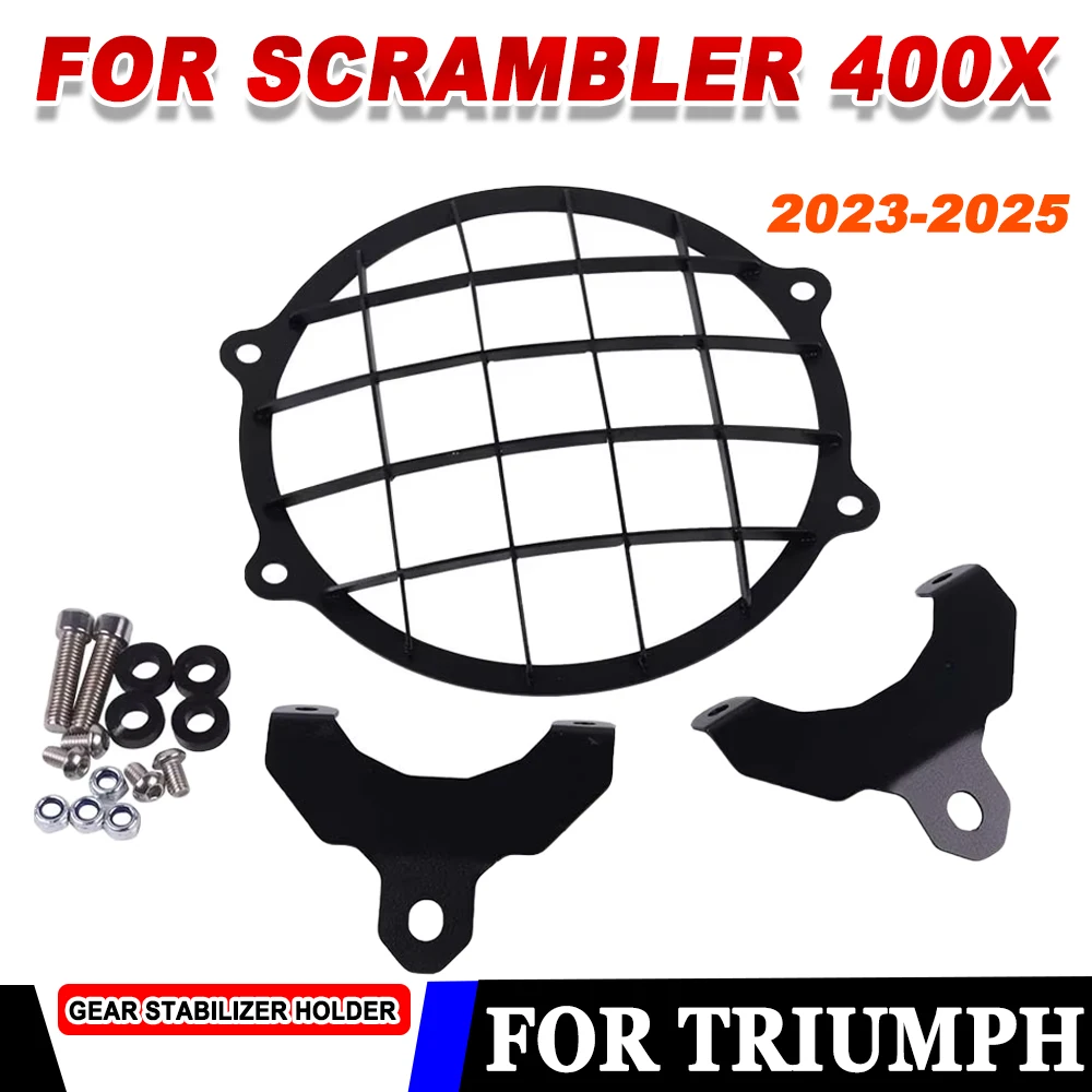 

Motorcycle Accessories Vintage Headlight Protector Guard Headlight Grill Cover For Triumph Scrambler 400X Speed 400 2024