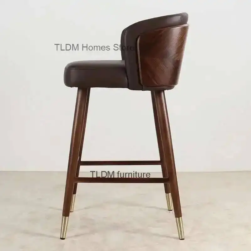 

Bar Chair Home Chairs for Nordic Furniture Household High Bar Artificial Modern Minimalist Design Leisure Leather Bar Bar Chair