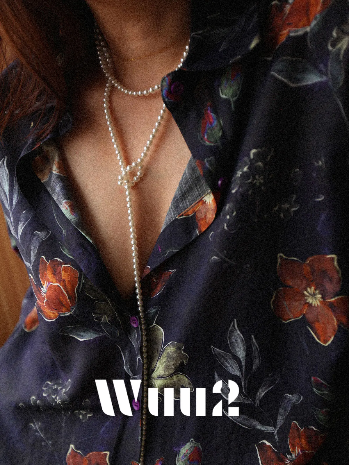 

Женская свободная блузка Wuu2 Night Charm Flower с ретро-принтом, длинными рукавами, в стиле Lazy Sle, осенний топ