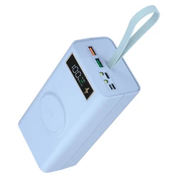 21x18650 Power Bank Case Wireless Fast Charge PD3.0 QC4.0 For Phone Charging No Soldering Push-pull DIY Battery Storage Boxes