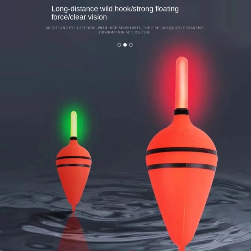 1/2PCS night fishing Plastic Fishing float Light Stick Rock Fishing Fishing Striking Floats 30g-100g Long Casting Luminous float