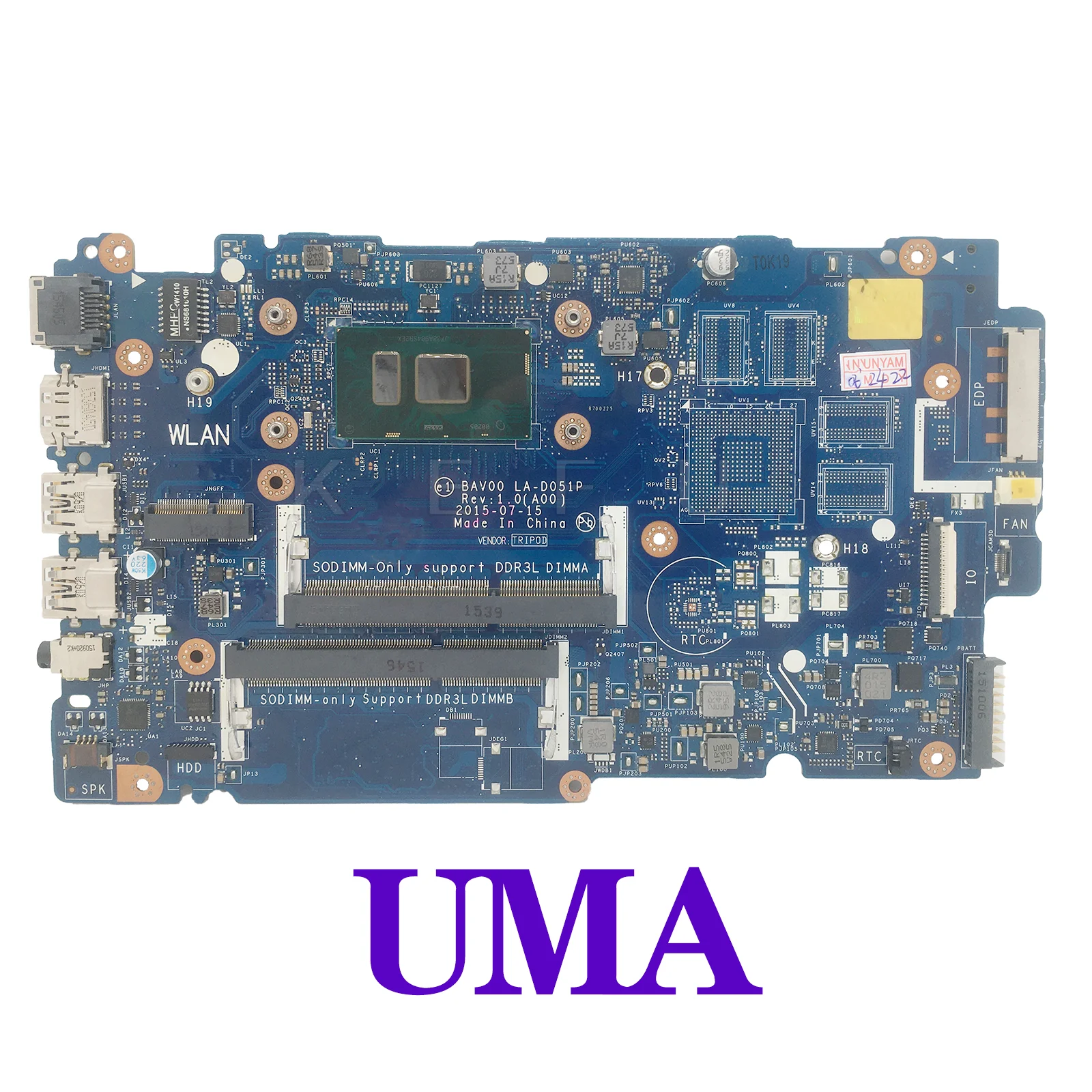 KEFU BAV00 LA-D051P Mainboard For Dell Inspiron 15-5557 14-5457 Laptop Motherboard 4405U i3 i5 i7 GT930M/UMA