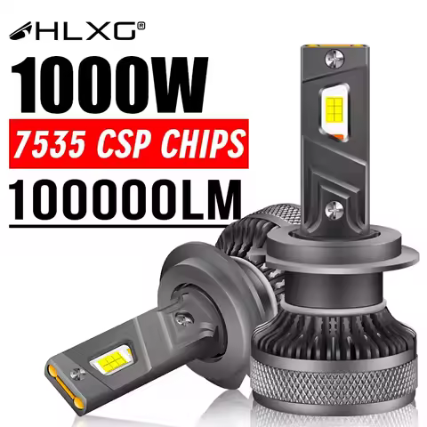 HLXG H4 LED H7 H11 Canbus Headlight High Power No Error CSP H1 H8 9005 HB3 9006 HB4 9012 HIR2 Turbo Lamp 6000K 4300K Car Light