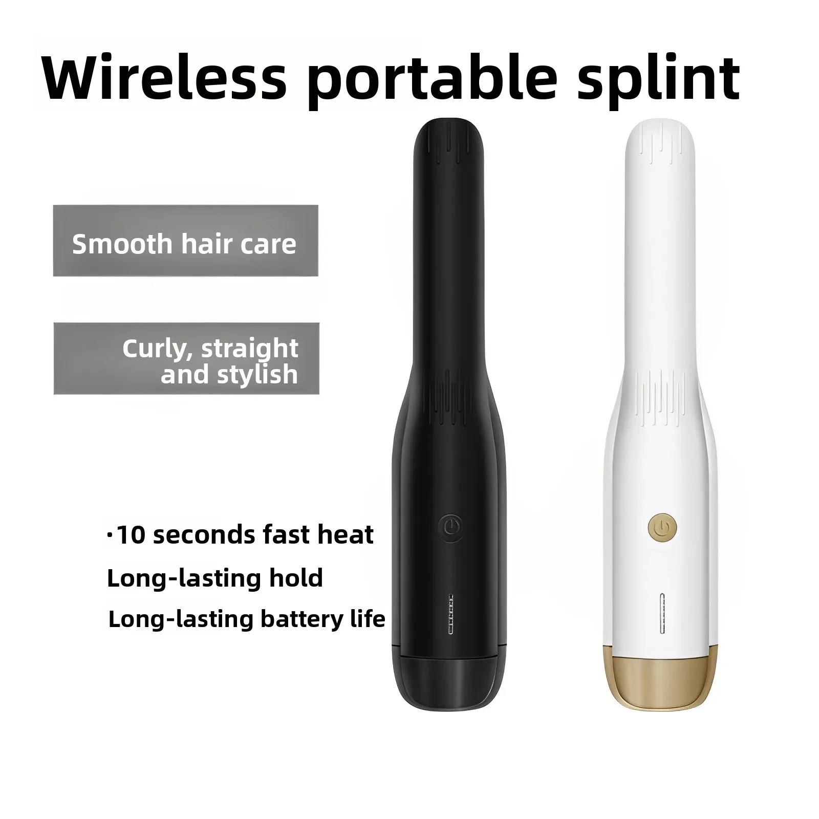 High quality  Wireless Hair Straightener Usb Charging Straight Curling Iron Roll Dual-purpose Hair Straightener Splint Hair Care