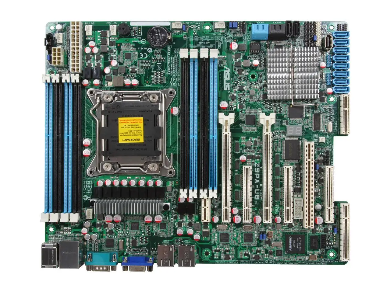 Asus Z9PA-U8 Server Motherboard LGA 2011 Intel C602 8×DDR3 1866/1600/1333/1066 RDIMM support  E5-1600 E5-2600 ATX