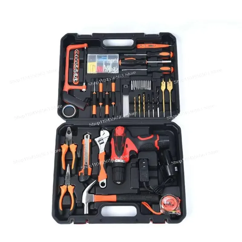 High-Quality 16PCS Multi-Functional Tool Set - Electric & Manual Household Repair Kit with Drill Bits & Storage Box