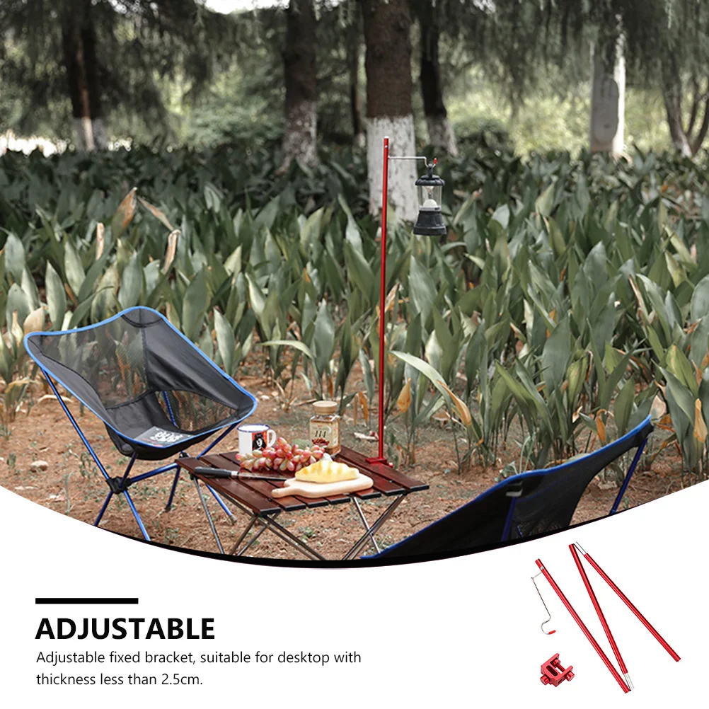 في الهواء الطلق طاولة تخييم حامل مصباح للطي سبائك الألومنيوم عمود إضاءة مستقر دائم عمود مصباح طاولة خارجية فانوس حامل التخييم