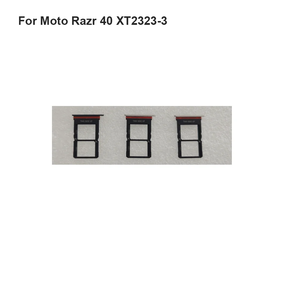 For Moto Razr 40 XT2323-3 New Tested Good Sim Card Holder Tray Card Slot For Moto Razr40 Sim Card Holder replacement Parts