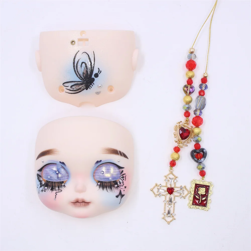 Glück Tage 1/6 blyth puppe hand make-up weiß haut matte gesicht platte, schraube und schöne aufenthalt cord