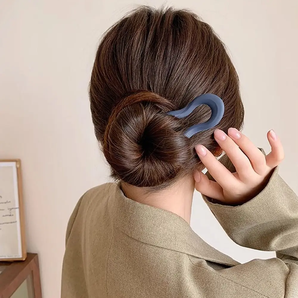 แฟชั่นเรซิ่น U-รูป Hairpin ส้อมผม Elegant ผู้หญิงสาว Retro คลิปผมเครื่องประดับของขวัญ Bun Hairstyling Headwear อุปกรณ์เสริมผม