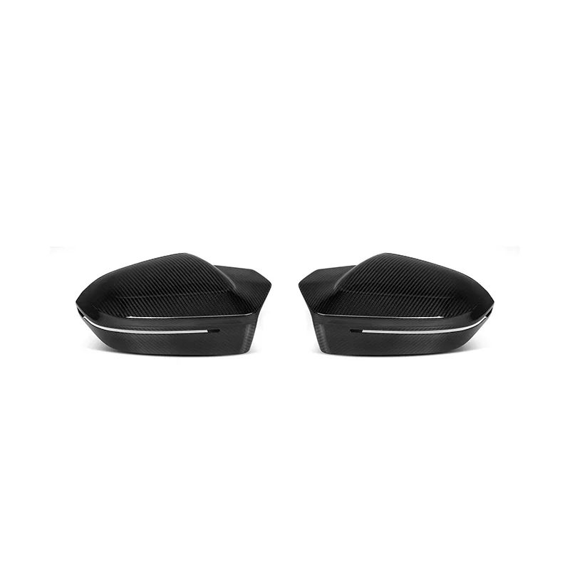 1 Pair Real Dry Carbon Fiber Rearview Side Mirror Cover Caps For BMW 5 Series G60 2024-IN For BMW 7 Series G70 2023-IN LHD Car