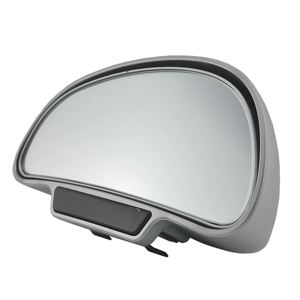 

360 Degree Adjustable Wide Angle Blind Spot Mirror for Car Side and Rear View Mirrors - Silver Right Side Mount for Safe Driving