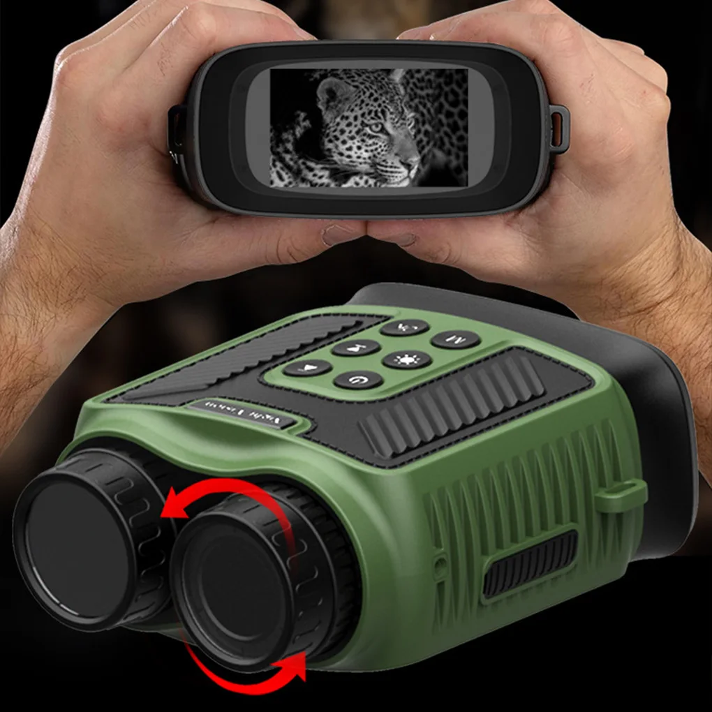 4K Infrared Digital Night Vision Goggles 10X Zoom Binoculars with Night Vision Backlit Buttons 8x Digital Zoom Camping Hunting