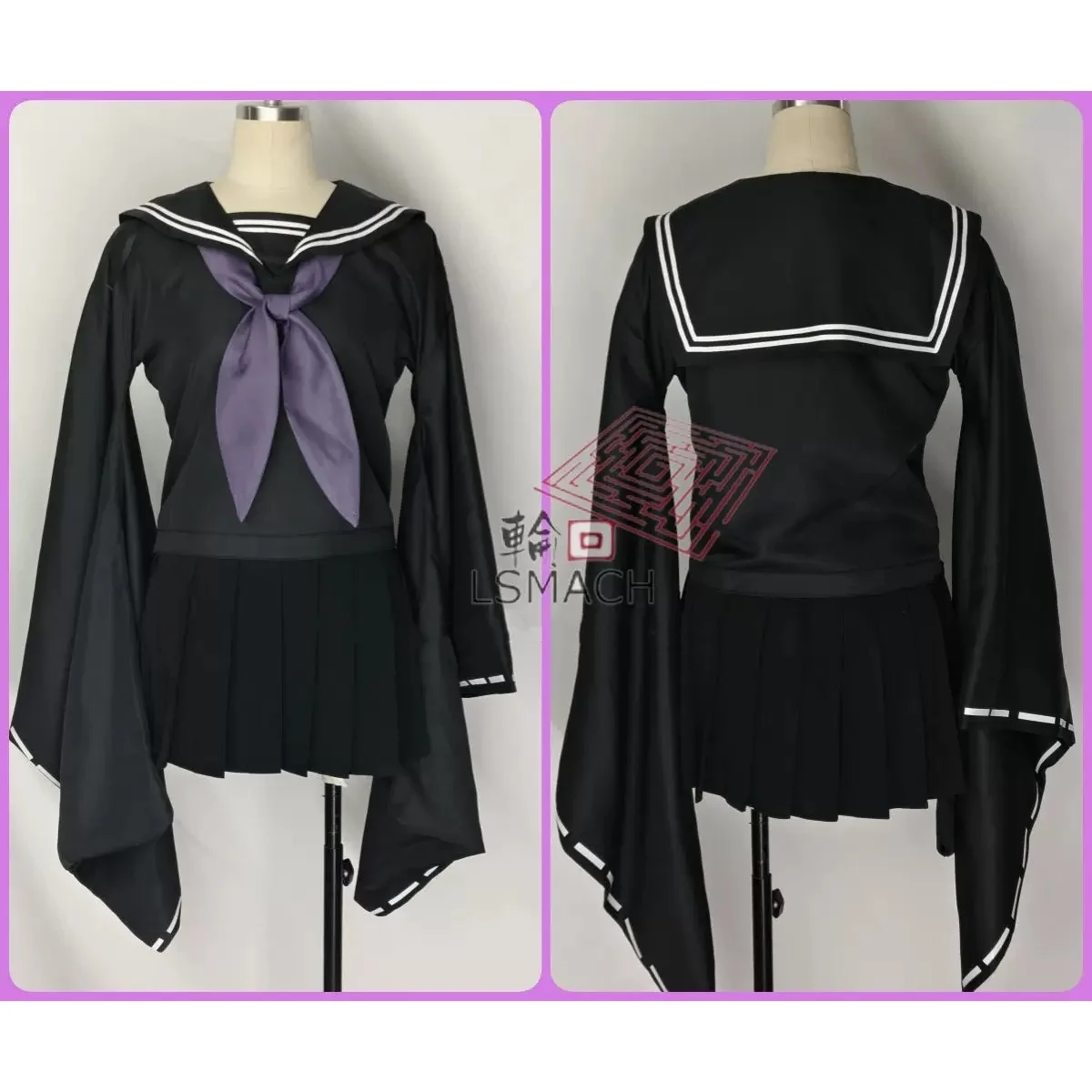 كوسمارت الأزرق الأرشيف حافة سوداء الملابس العادية تأثيري حلي كوس لعبة أنيمي زي حفلة الهالوين لعب دور الملابس الملابس #4