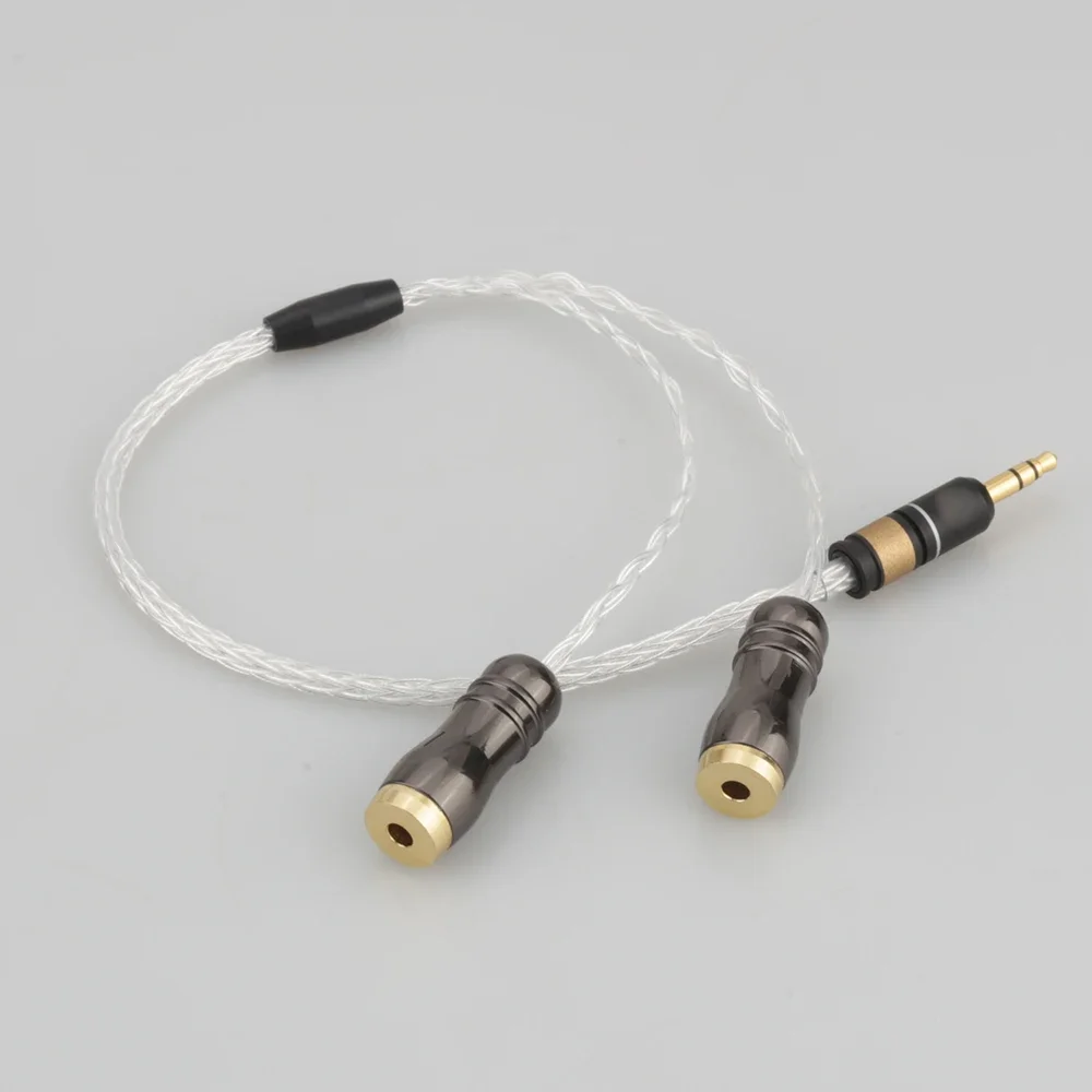 Audiocrast 819AG 3.5mm male to 2 3.5mm female adapter cable 3.5MM Y spliter two female cable