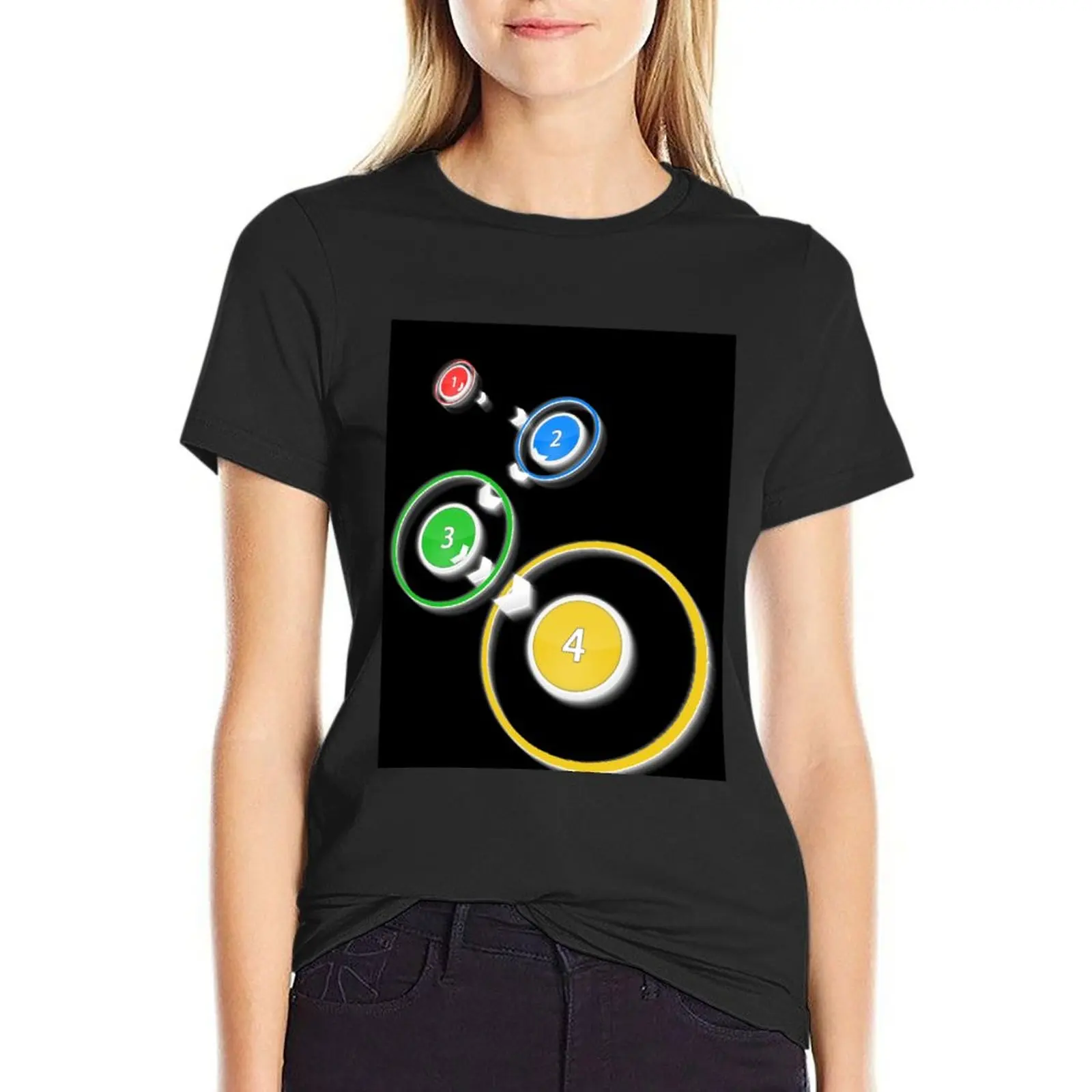 Osu - Click The Circles T-Shirt graphics hippie clothes summer blouses woman 2024