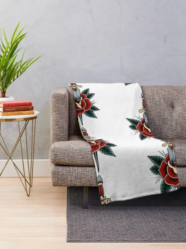 Rose & Dagger Throw Blanket Polar For Decorative Sofa Blankets