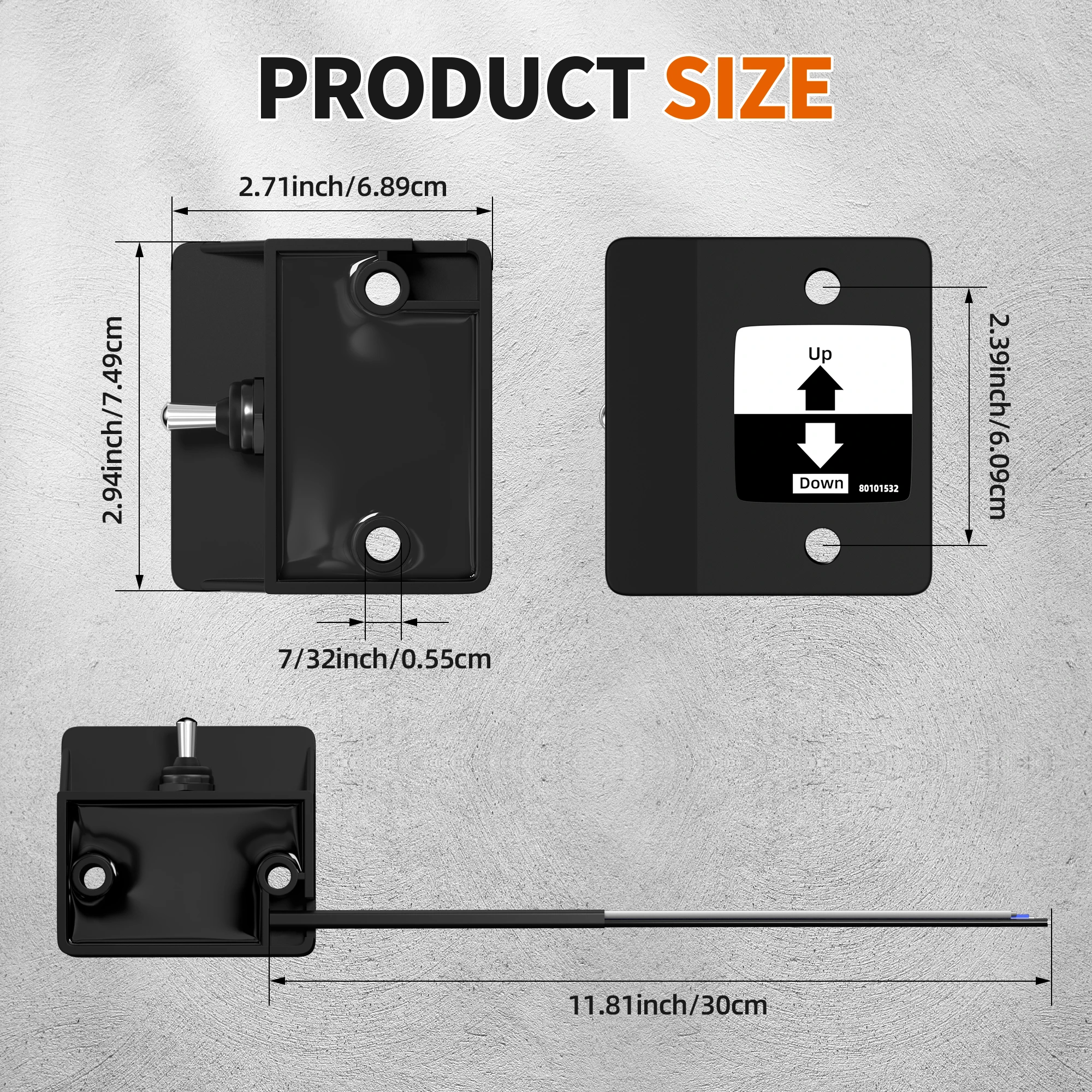 Liftgate Switch 80001431 (ON)/Off/(ON) Compatible 3 Wire Lift Gate Control Switch Waterproof for OEM Part# 80000429 80000425 Box