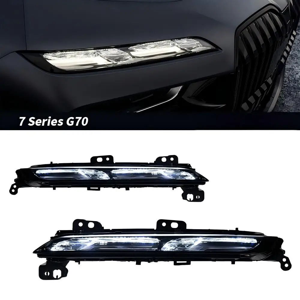 

2017-2024 для BMW 7 серии G70 Оригинальные высококачественные хрустальные алмазные фары H7, дневные ходовые огни, противотуманные фары для 730
