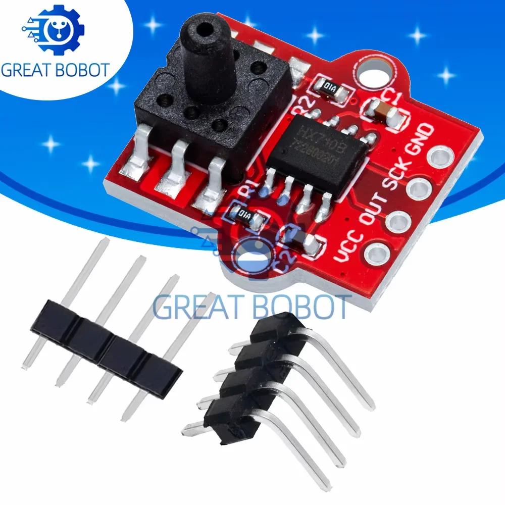 BS DC 3.3V 5V 0-40KPa Pressure Sensor Module Connect 2.5mm Soft Tube Digital Liquid Water Level Controller Board For Arduino