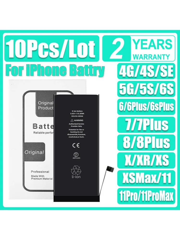AliExpress XDOU 10pcs/lot 0 Cycle New Battery For iPhone 4 4S 5 5S 5C 7 8 6S 6 Plus X XR 11 11 Pro Xs Max Phone Batteries For 6sPlus 12 12MINI