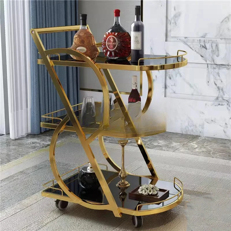 Utility Cart Trolley Kitchen Island Bar Tables Organizer Rolling Trolley Wine Rack Serving Shelf Archivadores Hotel Furiture